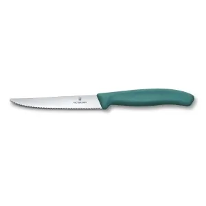 Μαχαίρι Steak 11 cm  Οδοντωτό με Πράσινη Λαβή Swiss Classic Victorinox