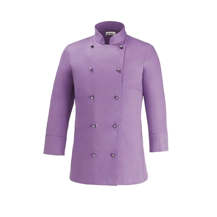 EgoChef Γυναικείο Σακάκι Μαγειρικής Lady με Κουμπιά 100% Βαμβάκι Λιλά