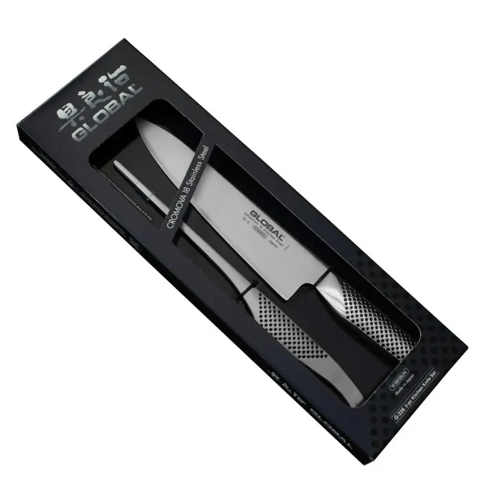 Global Μαχαίρι σεφ 20 εκ. και Λαβίδα 30 εκ. Σετ 2 τμχ