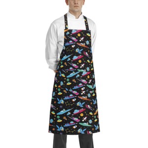 Ποδιά σεφ ολόσωμη σχέδιο Space 100% βαμβάκι 90x70 cm