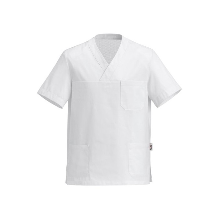 Κοντομάνικη Μπλούζα Unisex Egochef Cool Βαμβακερί με Αεριζόμενη Πλάτη Λευκή