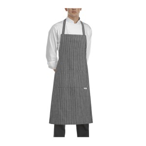 Egochef Unisex Ποδιά Chef Γκρι Ριγέ Ego Chef