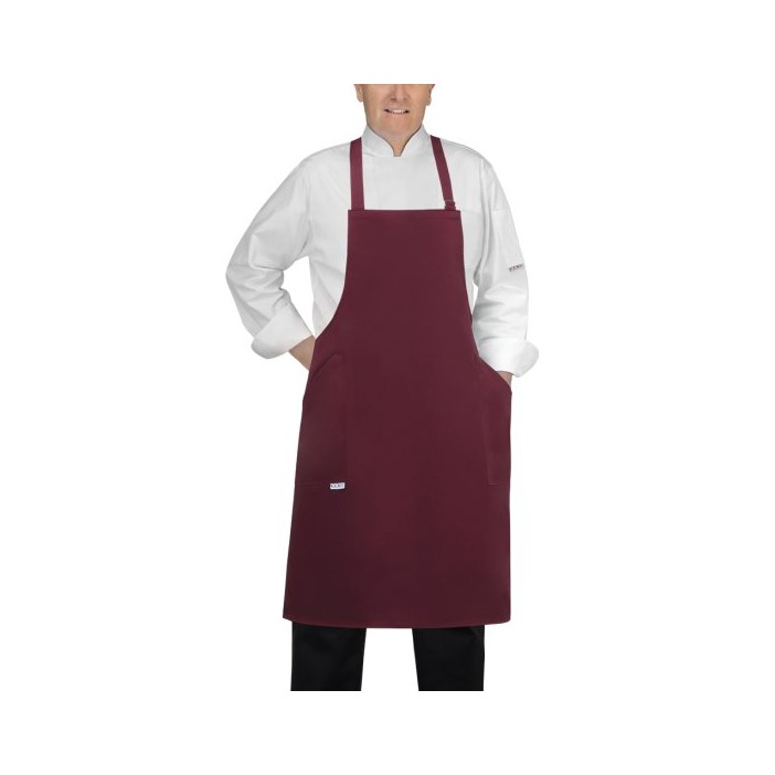 Ποδιά Egochef με Πλαϊνές Τσέπες 70x90 cm Μπορντό