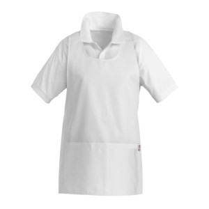 Poncho Egochef  με μεγάλο τσεπάκι One Size Λευκό