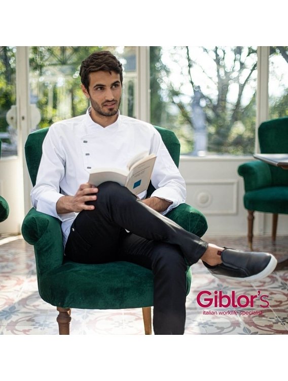 Σακάκι Σεφ Λευκό Slim Fit Emanuel από Tencel