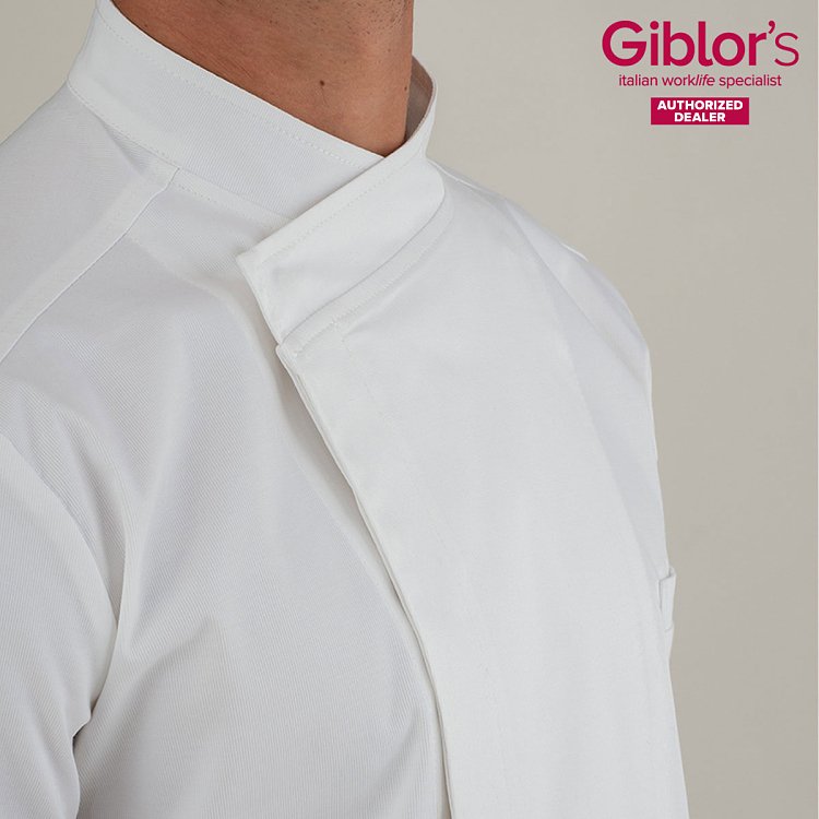 Σακάκι Σεφ Nile Slim Fit Λευκό - Pique Stretch 23P08G349