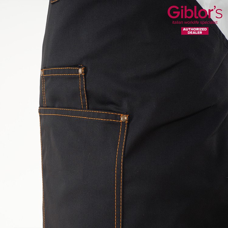 Ποδιά Μπαρίστα / Σερβιτόρου Unisex Santorini - Gabardine Μαύρη 25P01H438 - Οι Τιράντες Πωλούνται Ξεχωριστά