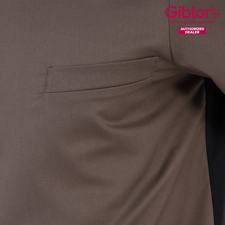 Σακάκι Σεφ Federico Slim Fit Μπεζ- Γκρι - Από Ελαφριά Ποπλίνα 25P08G393