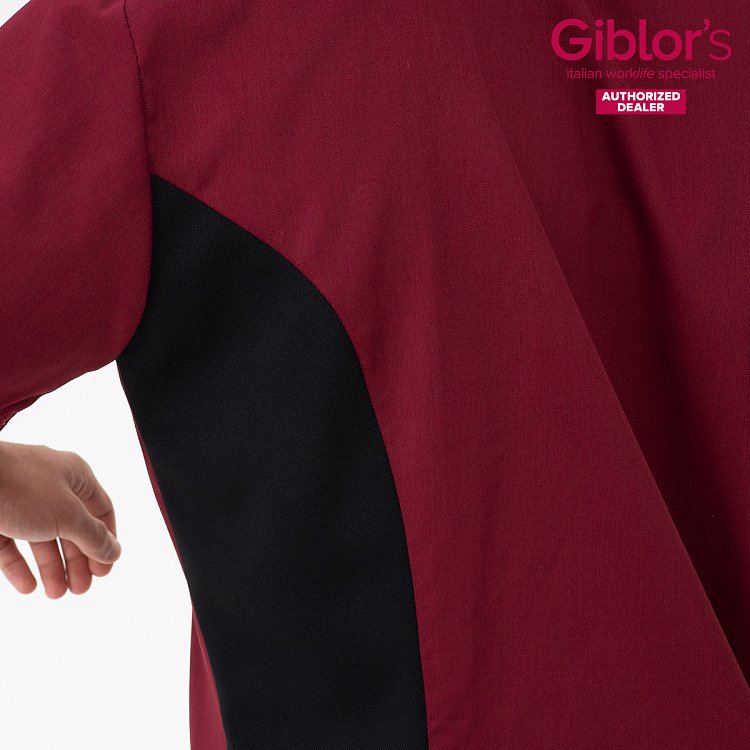 Σακάκι Σεφ Federico Slim Fit Μπορντό - Από Ελαφριά Ποπλίνα 25P08G393