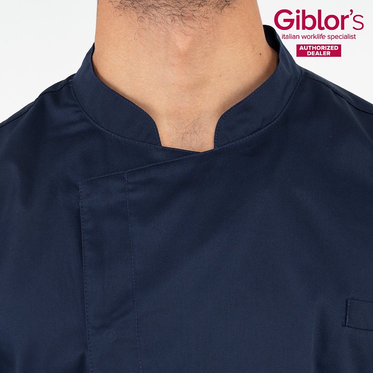 Σακάκι Σεφ Federico Slim Fit Μπλε - Από Ελαφριά Ποπλίνα 25P08G393
