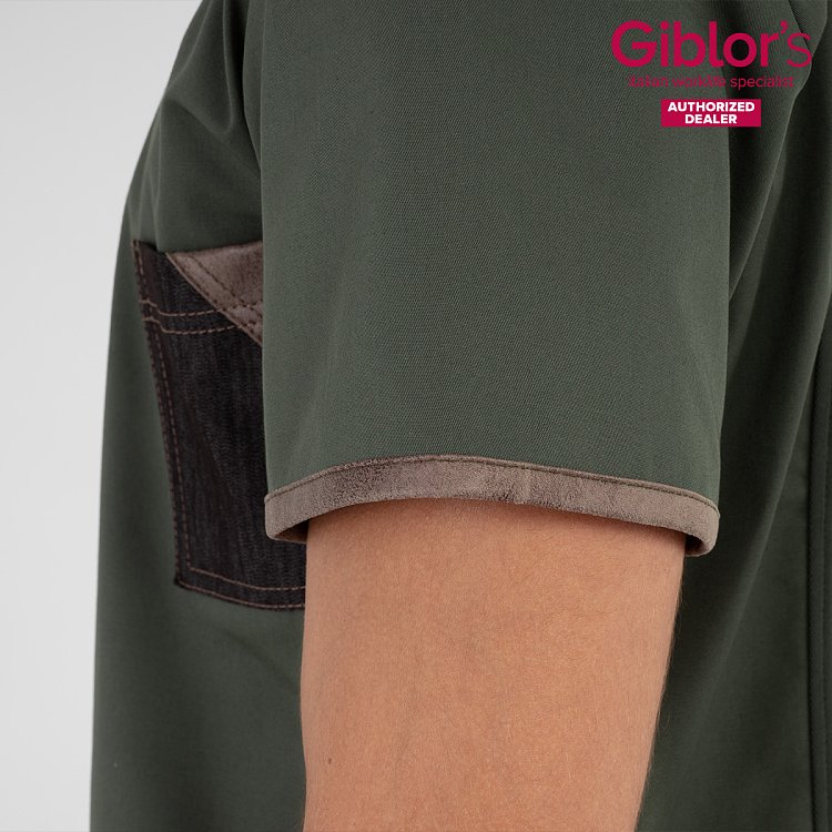 Σακάκι Σεφ Nathan Slim Fit Χακί Από Ελαστικό Βαμβάκι 25P08G425
