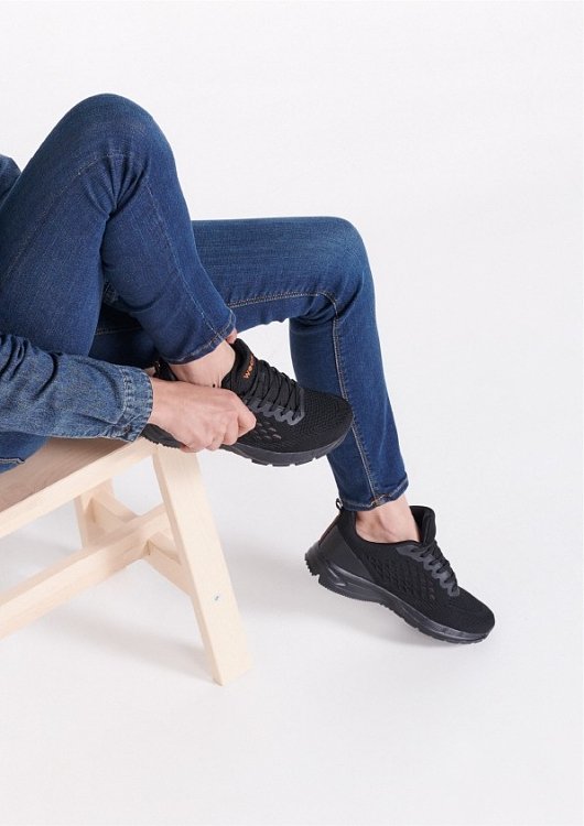 BREELITE Επαγγελματικά Sneakers για Ορθοστασία Aντιολισθητικά Μαύρο