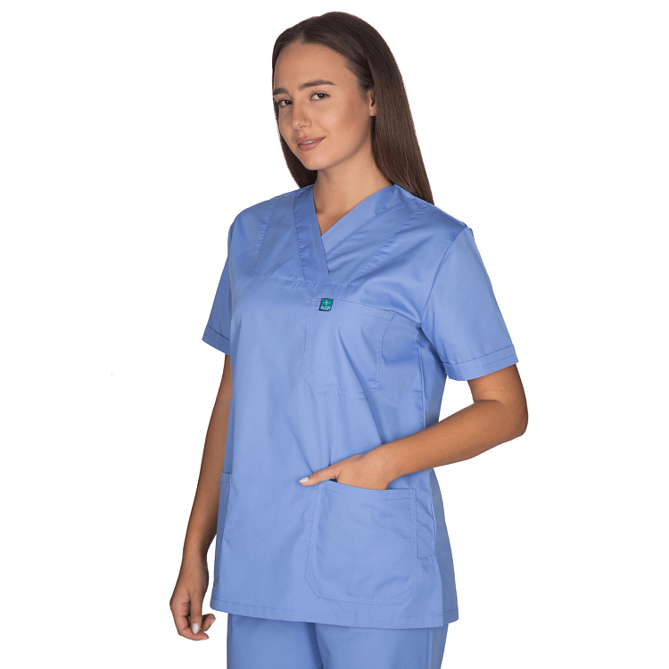 Unisex Σετ Ιατρική Στολή - Scrub Σιέλ