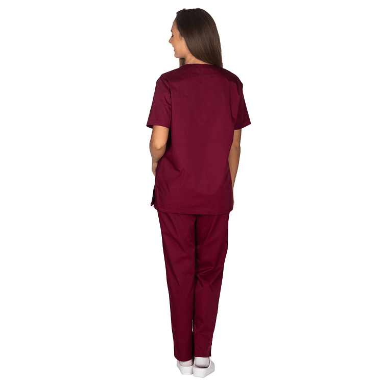 Unisex Σετ Ιατρική Στολή - Scrub Μπορντό