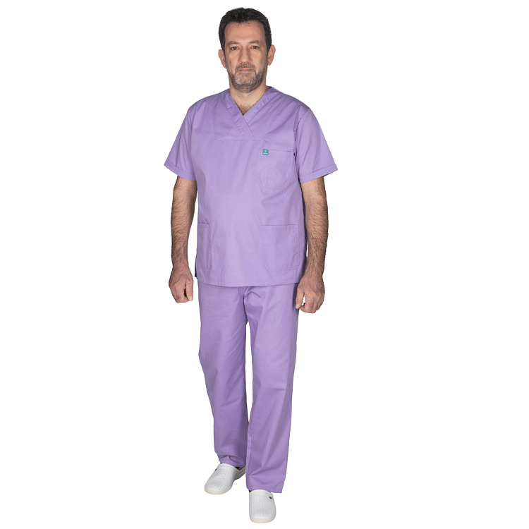 Unisex Σετ Ιατρική Στολή - Scrub Μωβ
