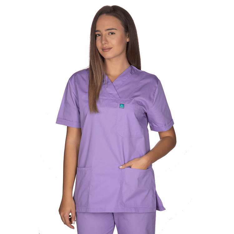 Unisex Σετ Ιατρική Στολή - Scrub Μωβ