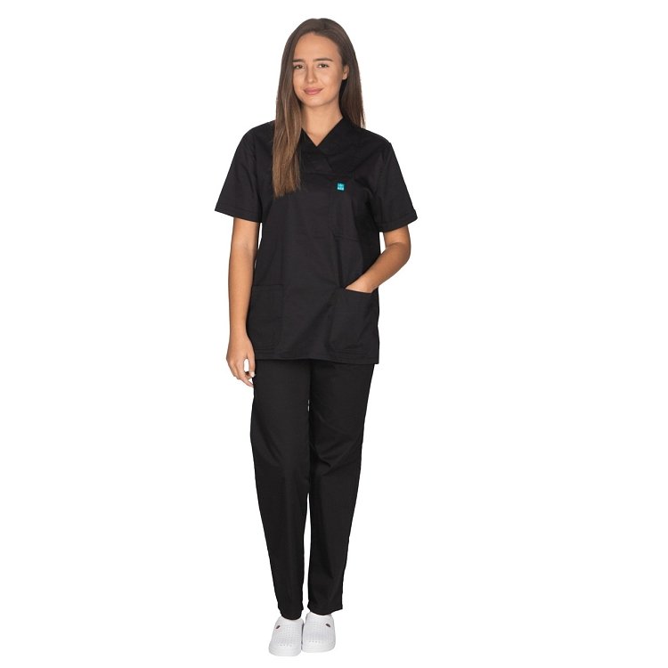 Unisex Σετ Ιατρική Στολή - Scrub Μαύρο