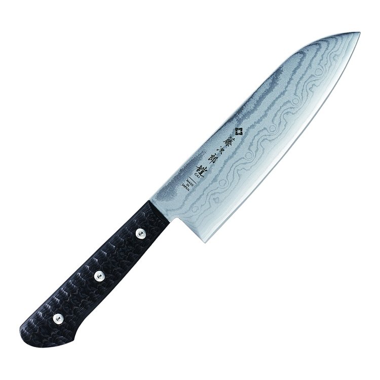 Μαχαίρι Santoku 17 εκατ. από δαμασκηνό ατσάλι με λαβή micarta