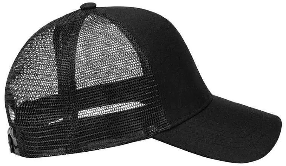 Καπέλο baseball δικτυωτό μαύρο συνθετικό Trucker
