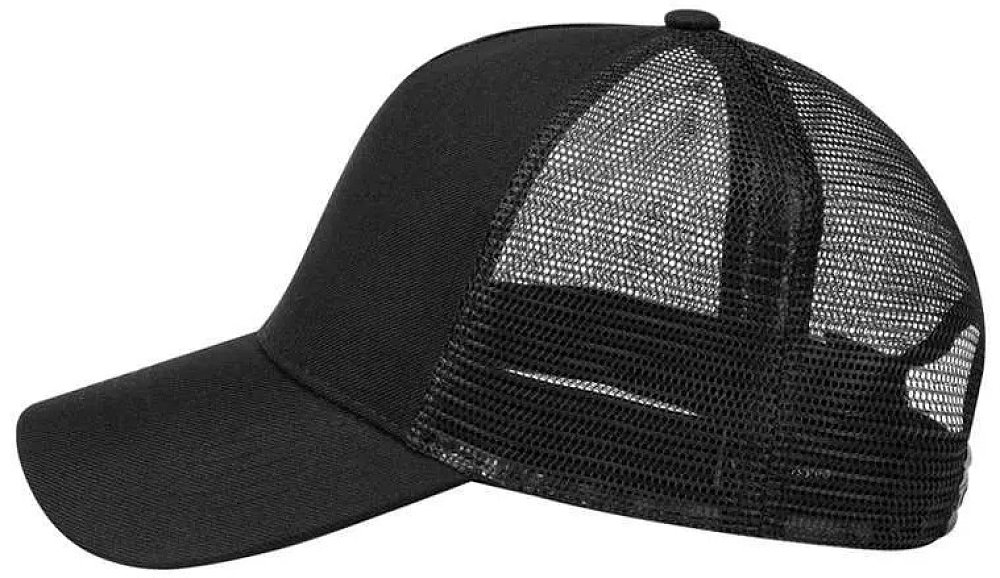 Καπέλο baseball δικτυωτό μαύρο συνθετικό Trucker