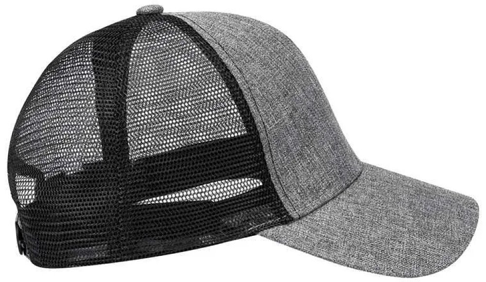 Καπέλο baseball δικτυωτό γκρι-μαύρο συνθετικό Trucker