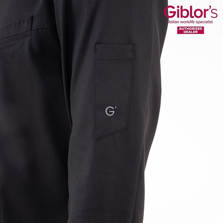 Σακάκι Σεφ Edwin Tencel Slim Fit Μαύρο
