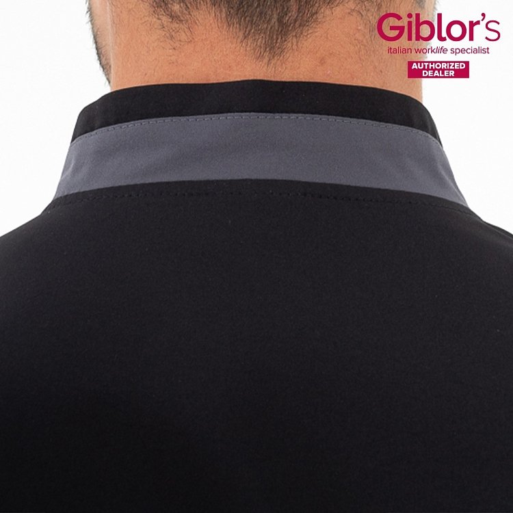 Αντιβακτηριακό Σακάκι Σεφ Lauro G-TECH PRO Slim Fit Μαύρο
