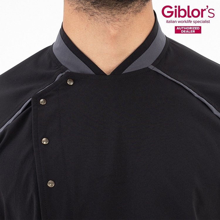 Αντιβακτηριακό Σακάκι Σεφ Lauro G-TECH PRO Slim Fit Μαύρο