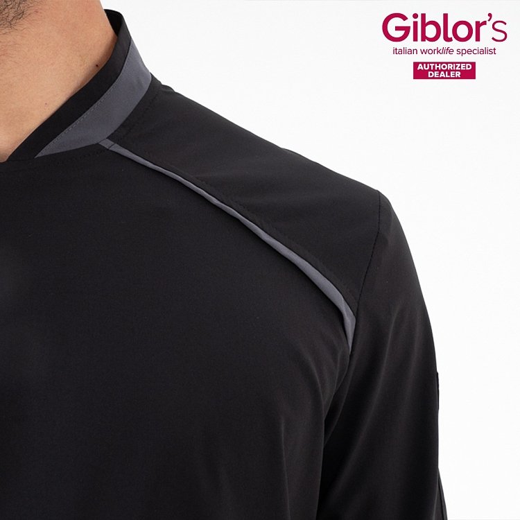 Αντιβακτηριακό Σακάκι Σεφ Lauro G-TECH PRO Slim Fit Μαύρο
