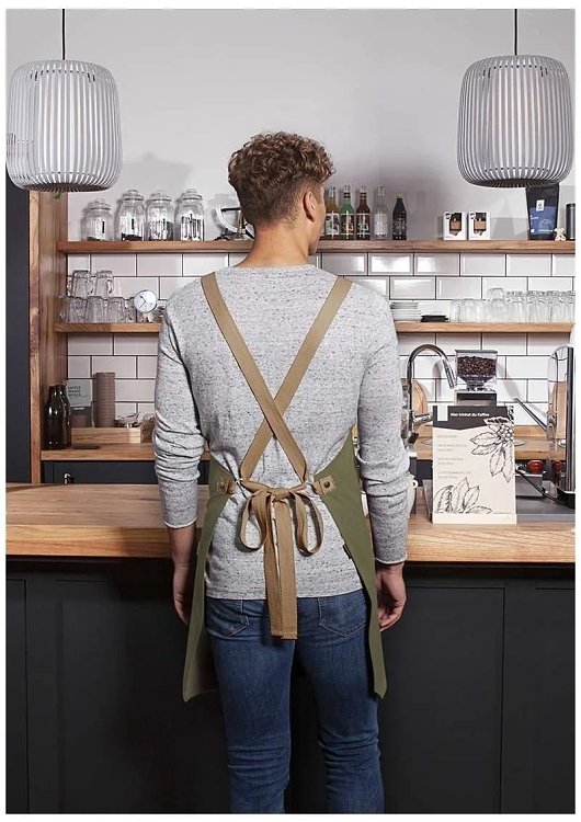 Ποδιά Ολόσωμη Urban-Look Συνθετική, Χακί, Ρυθμιζόμενη
