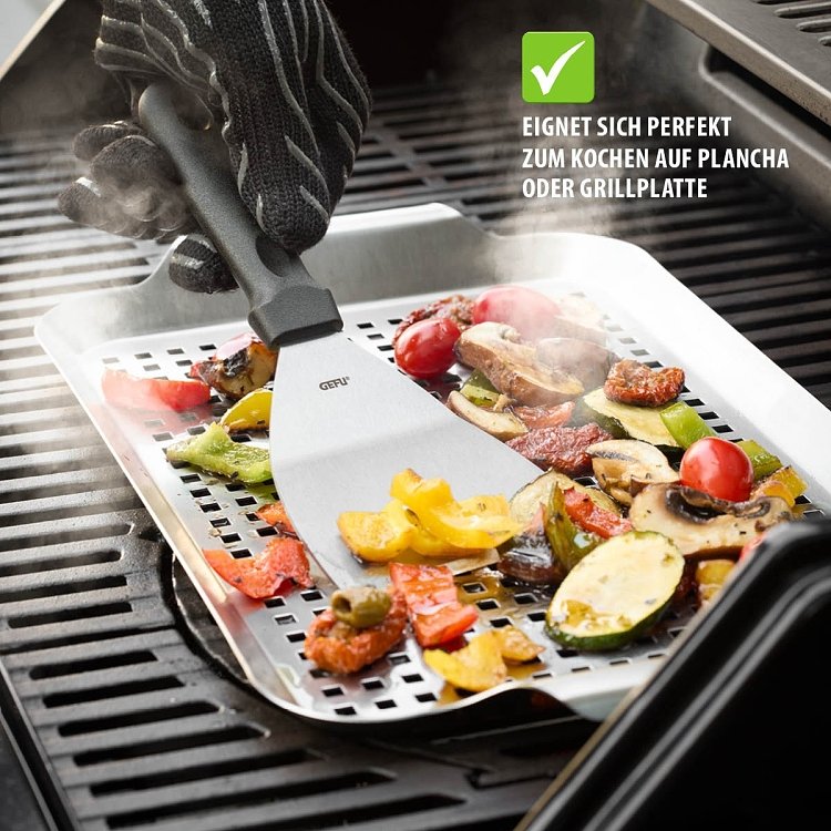 Ανοξείδωτη Σπάτουλα Plancha & BBQ XS με Λοξή Άκρη 24.5 εκ.