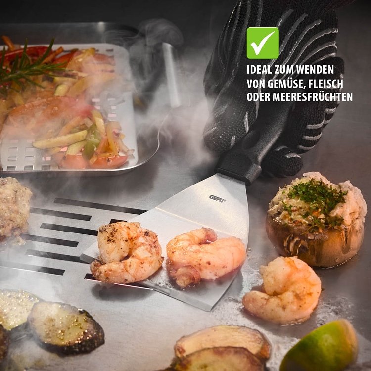 Ανοξείδωτη Σπάτουλα Plancha & BBQ XS με Λοξή Άκρη 24.5 εκ.