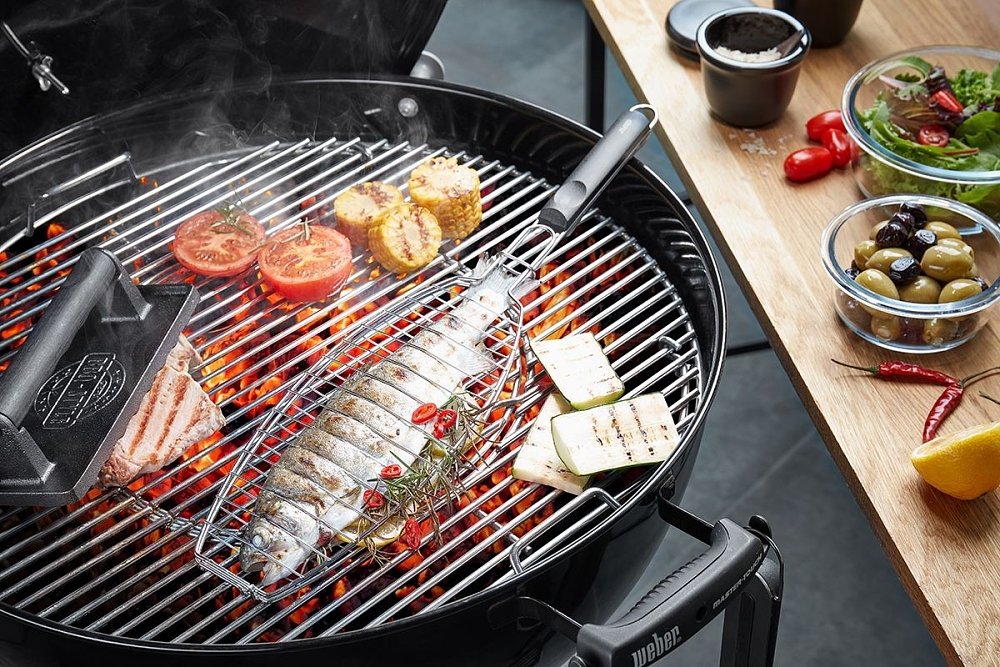 Ανοξείδωτη Σχάρα για Ψάρι BBQ 26.5 εκ. με Εργονομική Λαβή