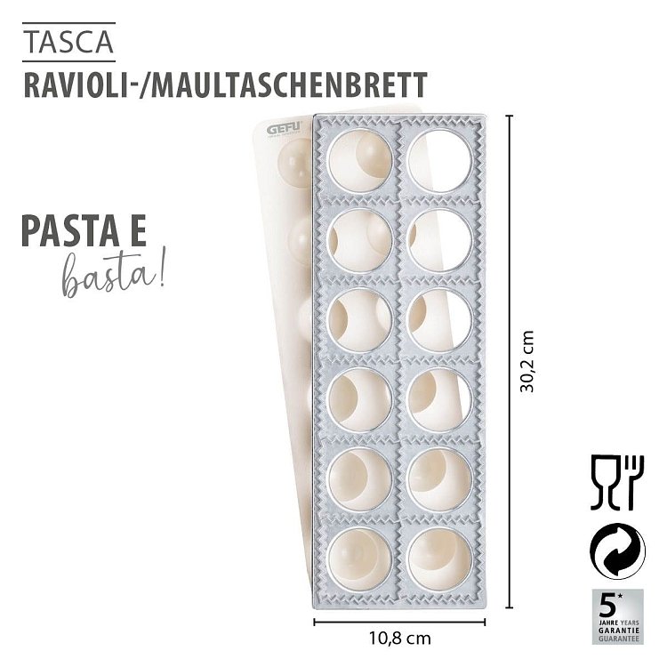 Φόρμα για Ραβιόλι TASCA 3 Τεμαχίων για 12 Τετράγωνα Ζυμαρικά