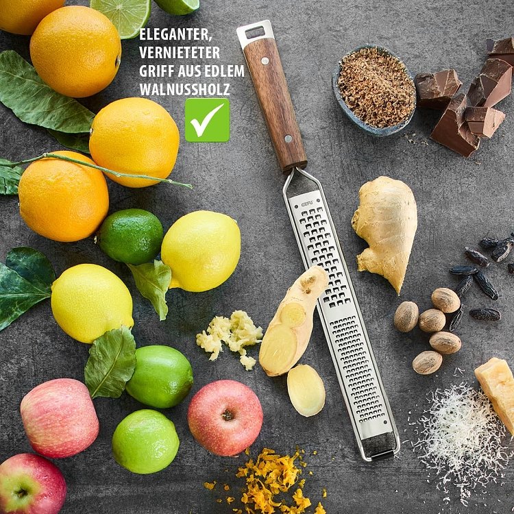 Τρίφτης Διπλής Όψης MADERO Ψιλός & Χονδρός με Λαβή από Ξύλο Καρυδιάς