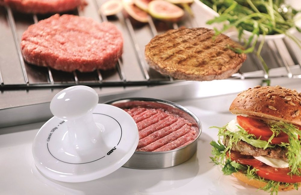 Πρέσα για Burger SPARK από Ανοξείδωτο Ατσάλι και Πορσελάνη (Classic & King-Size)