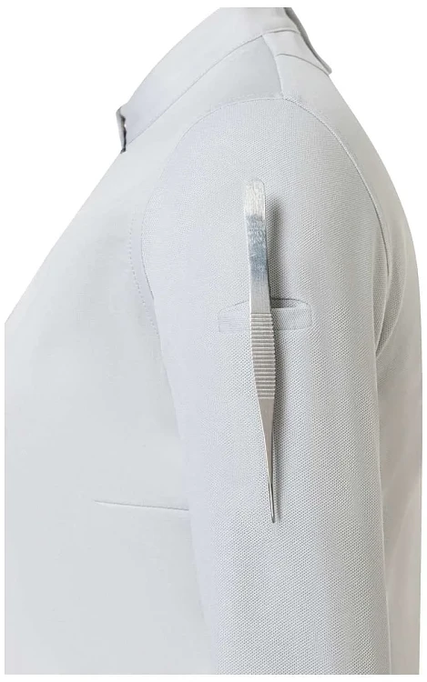 Avantgarde Γυναικείο Σακάκι Σεφ Μακρυμάνικο Γκρι Slim Fit