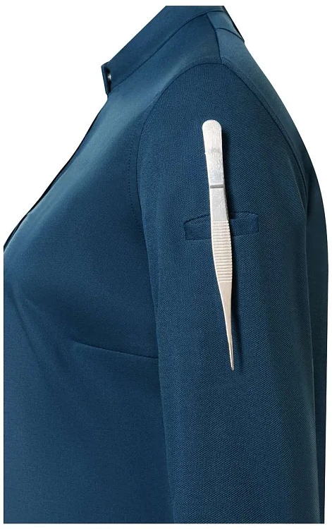 Avantgarde Γυναικείο Σακάκι Σεφ Μακρυμάνικο Μπλε Slim Fit