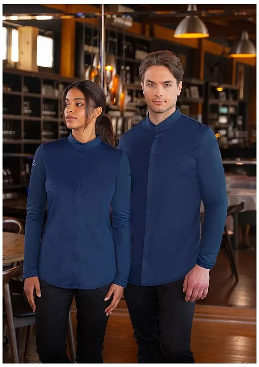 Avantgarde Γυναικείο Σακάκι Σεφ Μακρυμάνικο Μπλε Slim Fit