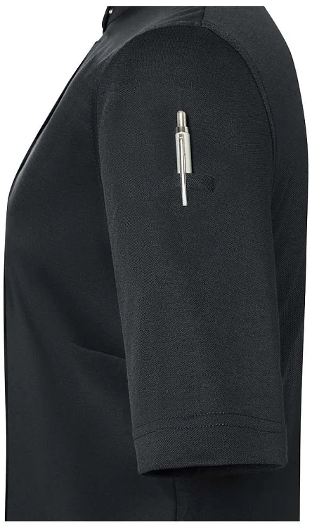 Avantgarde Γυναικείο Σακάκι Σεφ Κοντομάνικο Μαύρο Slim Fit