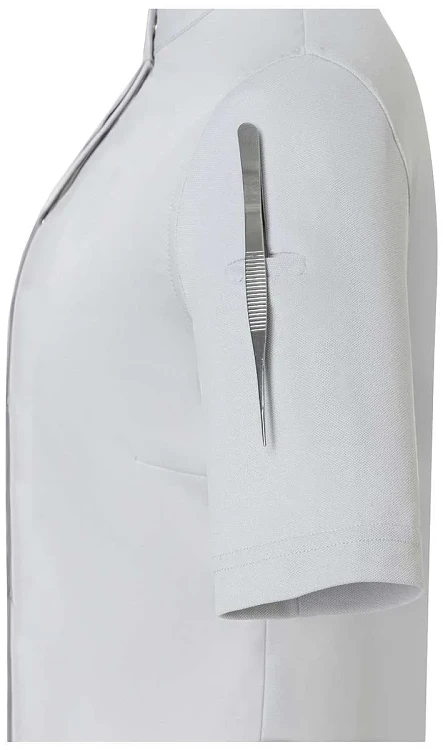 Avantgarde Γυναικείο Σακάκι Σεφ Κοντομάνικο Γκρι Slim Fit