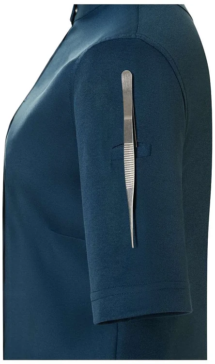 Avantgarde Γυναικείο Σακάκι Σεφ Κοντομάνικο Μπλε Slim Fit