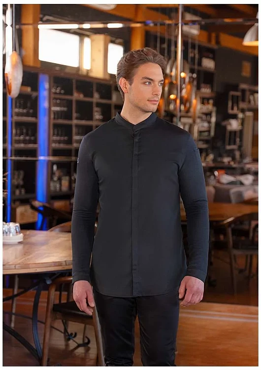 Avantgarde Σακάκι Σεφ Μακρυμάνικο Μαύρο Slim Fit