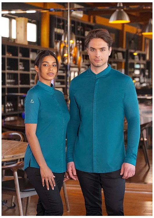 Avantgarde Σακάκι Σεφ Μακρυμάνικο Πετρόλ Slim Fit