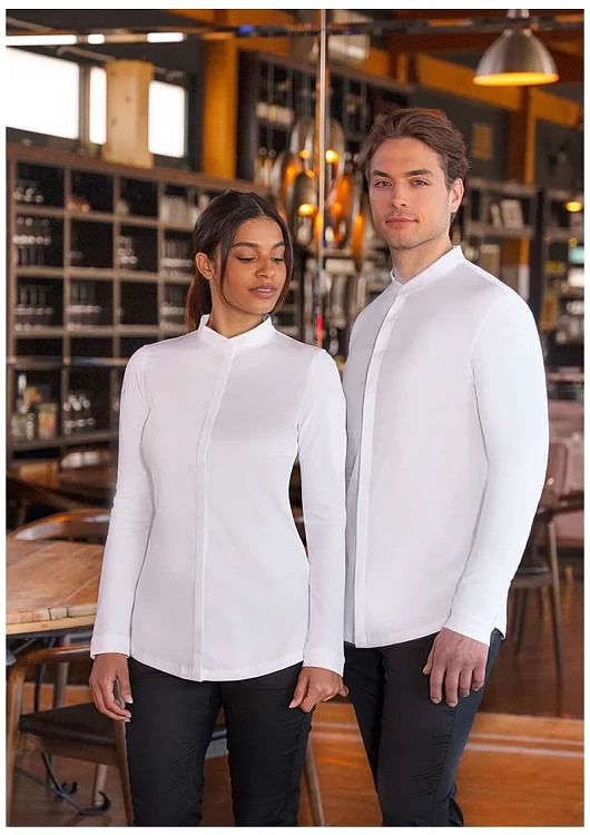Avantgarde Σακάκι Σεφ Μακρυμάνικο Λευκό Slim Fit