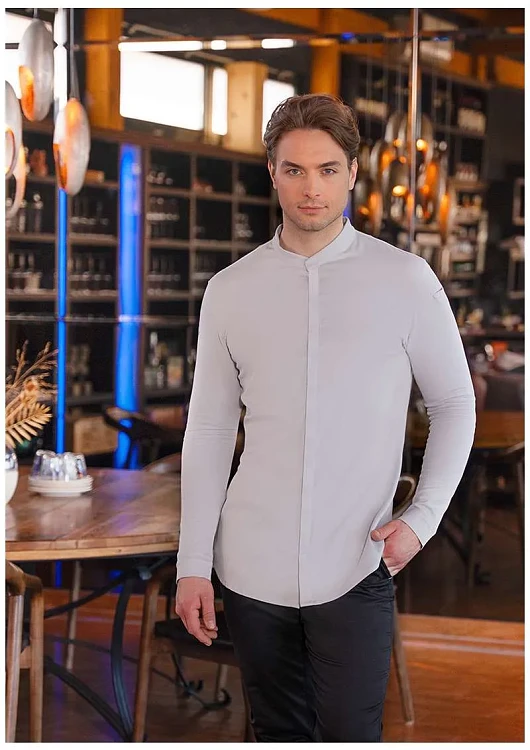 Avantgarde Σακάκι Σεφ Μακρυμάνικο Γκρι Slim Fit