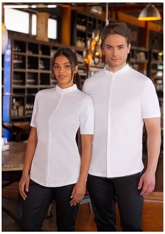 Avantgarde Σακάκι Σεφ Κοντομάνικο Λευκό Slim Fit