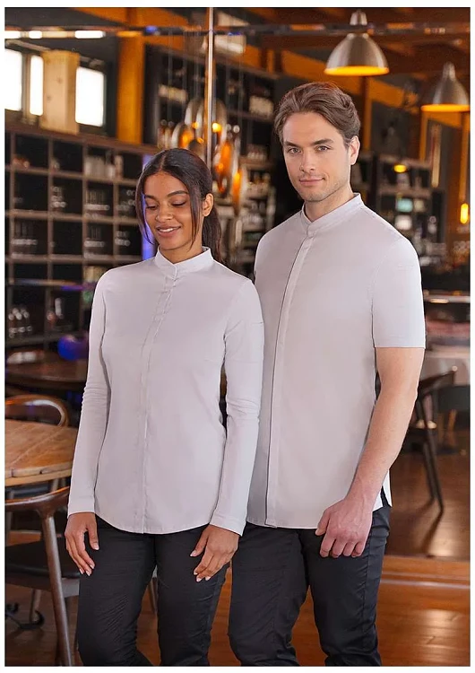 Avantgarde Σακάκι Σεφ Κοντομάνικο Γκρι Slim Fit