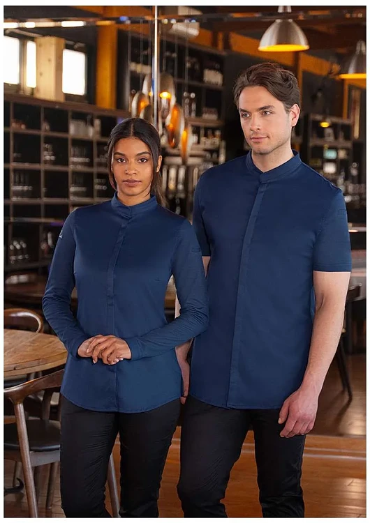 Avantgarde Σακάκι Σεφ Κοντομάνικο Μπλε Slim Fit