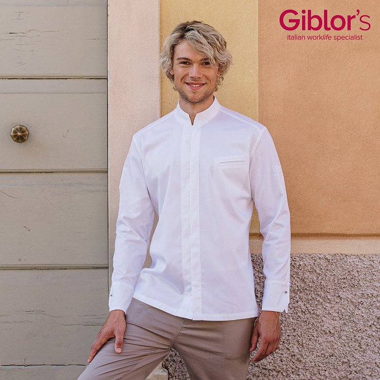 Σακάκι Σεφ Ascanio Tencel Slim Fit Λευκό 25P08G422